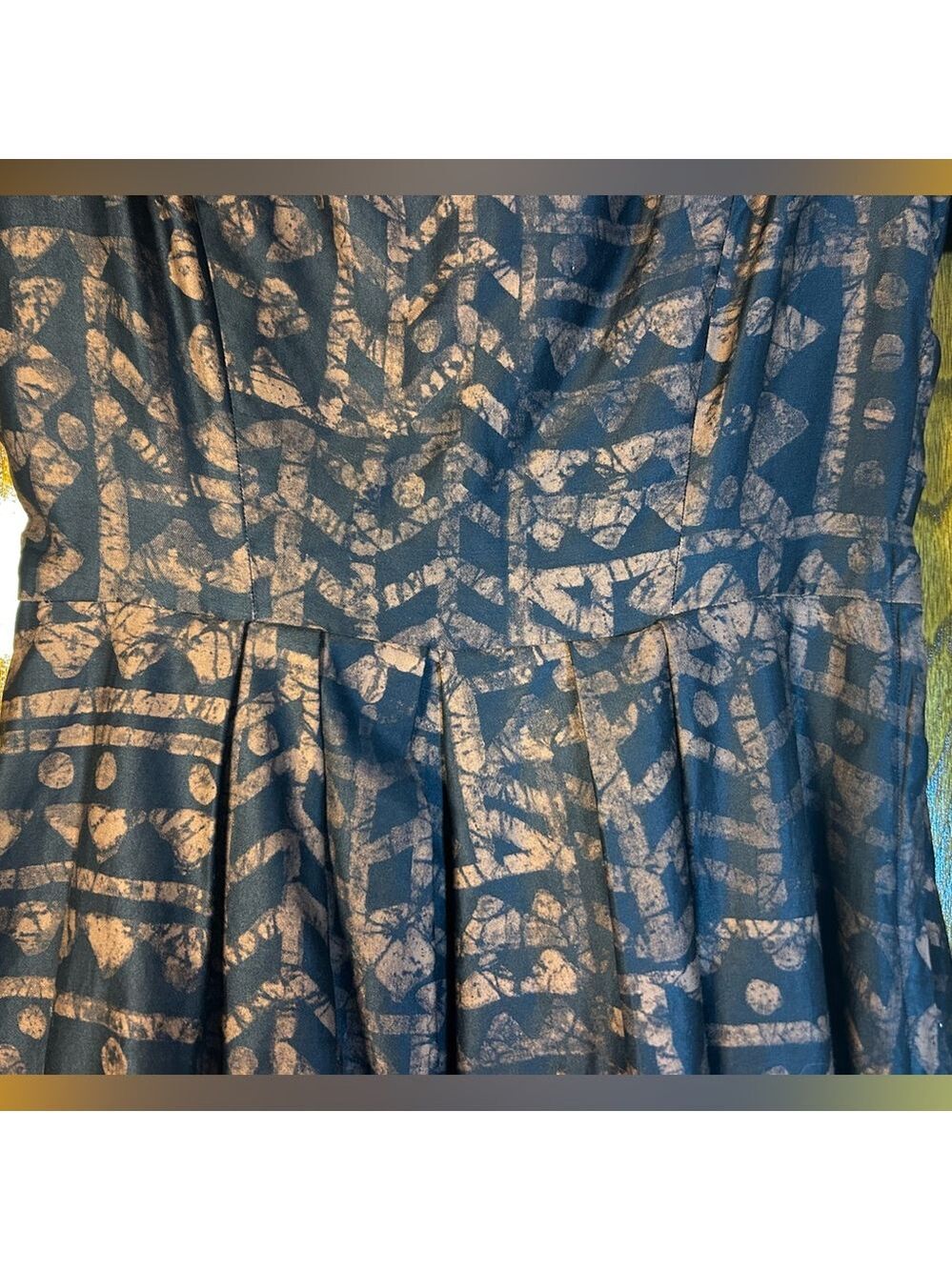 Hand Sewn 1960s Fit and Flare Cotton Dress Small - Picture 5 of 11